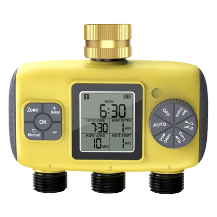 Insoma 3-Outlet Automatic Water Timer for Garden Irrigation