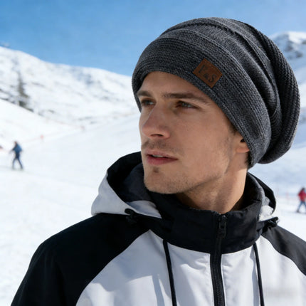 Unisex Long Fleece-Lined Beanie