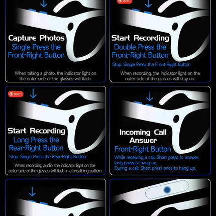 4K AI Smart Glasses with Translation