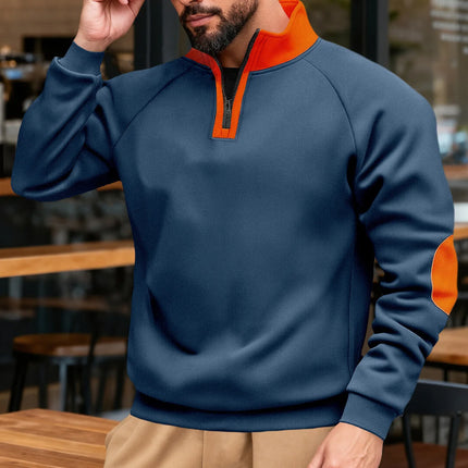 Color-Block Half-Zip Sweater