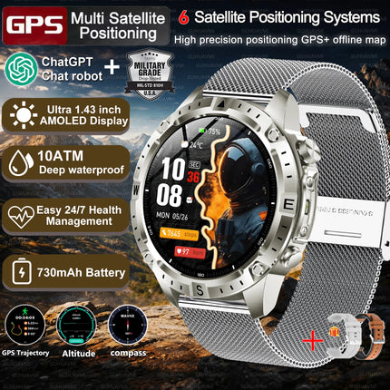 Outdoor Military GPS Smart Watch
