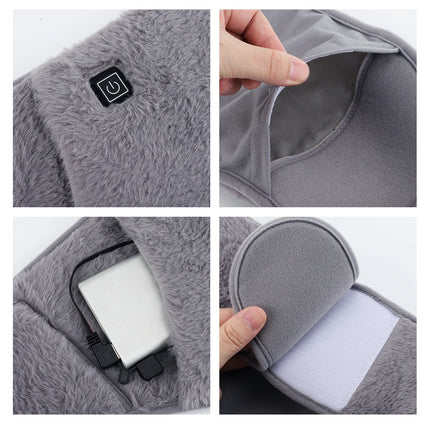 USB Rechargeable Hand & Waist Warmer – Soft Velvet, 3 Heat Levels”