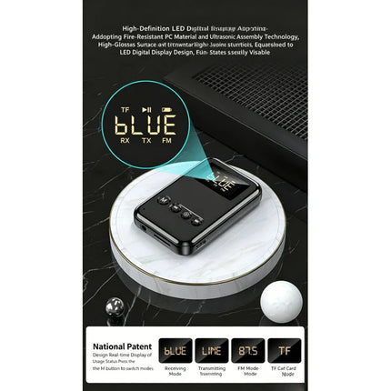 Adaptateur audio Bluetooth 5.0 Émetteur et récepteur 2-en-1