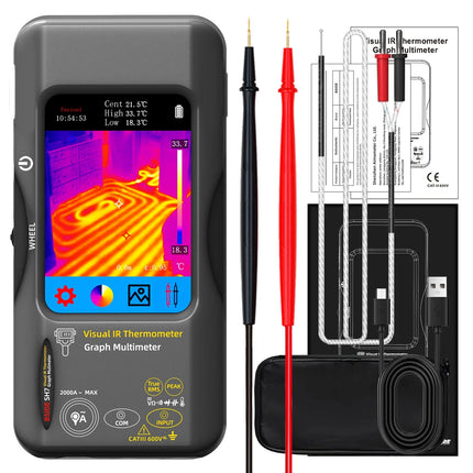 DIBELLAY BSIDE SH9/SH7 Thermal Imager & Multimeter 2-in-1 (320×320, 20000 Counts) – Auto & Heating