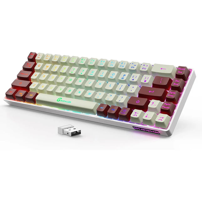 Wireless Gaming Keyboard 68 Keys – Backlit & Rechargeable