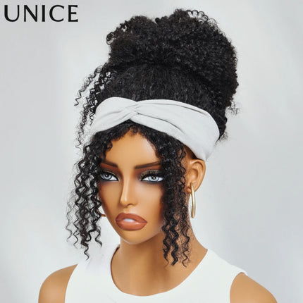 “UNice Drawstring Kinky Curly Half Wig – 4C Edges, Beginner Friendly”