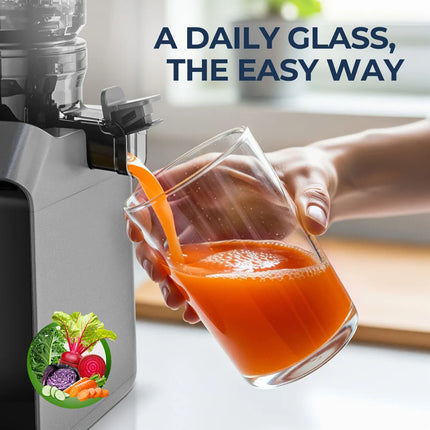 ROUNY Slow Juicer – Cold Press, Easy Cleaning & Large Feed Design