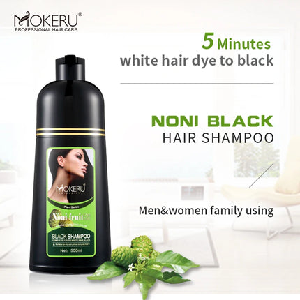 “Mokeru Organic Hair Dye Shampoo Black color