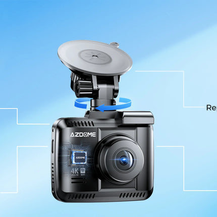 AZDOME Dash Cam GS63H Pro 4K+1080P 2.4" WiFi 6 GPS Car Camara