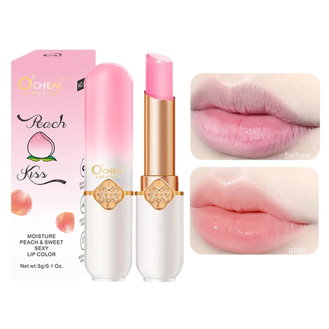 O’CHEAL – Baume à Lèvres Fruit Coloré Pêche | Hydratant & Longue Tenue