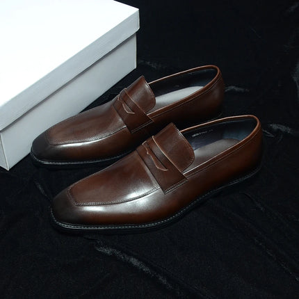 High Quality Mens Dress Shoes Brown Black Moccasins