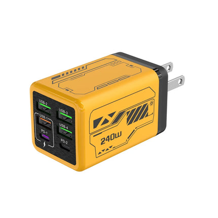 Chargeur USB-C 240W 6 Ports Charge Rapide EU/US/UK