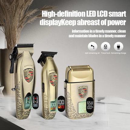 Hair Clippers Set Cordless USB Rechargeable Electric