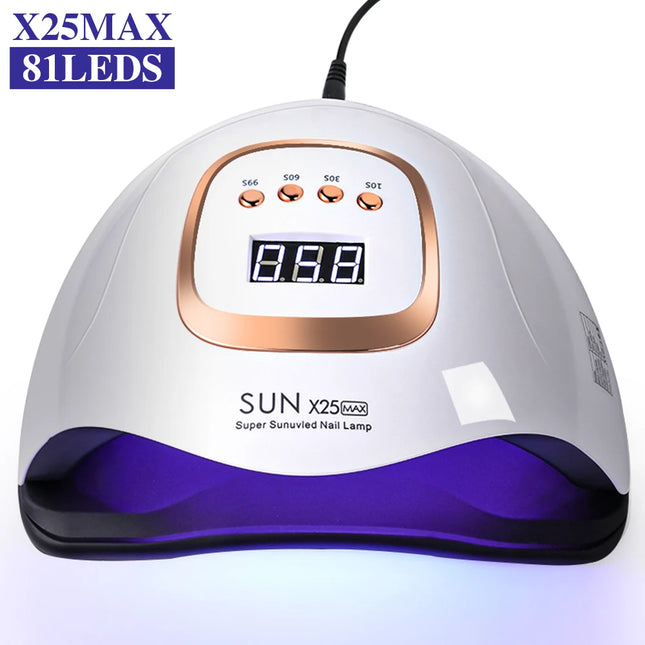 Lampe UV ongles 81 LEDs – Séchage rapide avec capteur & 4 minuteries