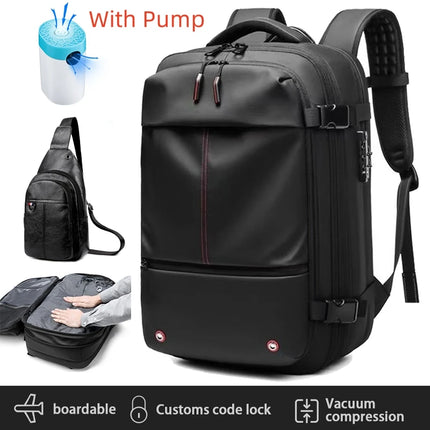 3Pcs Travel Vacuum Compression Backpack 17 inch Laptop