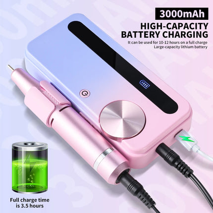 Ponceuse à ongles électrique 35 000 RPM – Rechargeable & portable