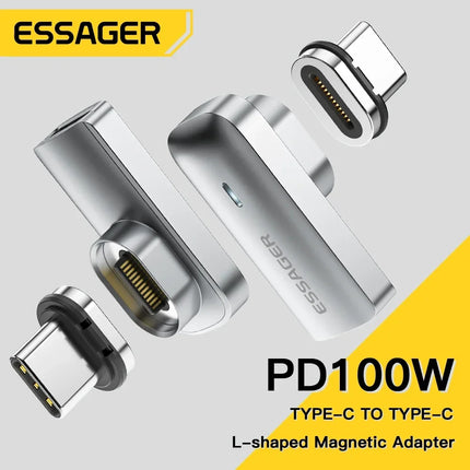 DIBELLAY Essager – Adaptateur Magnétique USB-C 100W PD, 20Gbps, 4K@60Hz