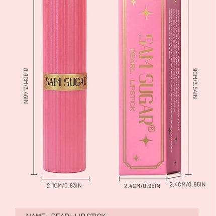Pearlescent Pink Glitter Velvet Lipstick – Waterproof & Long Lasting