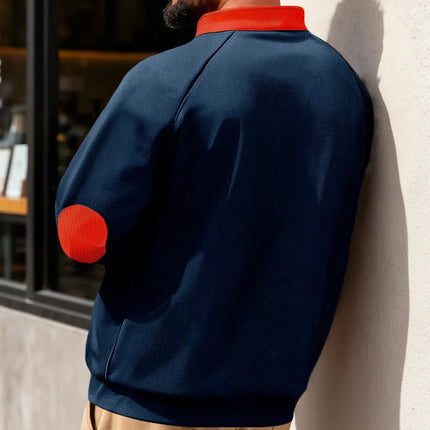 Color-Block Half-Zip Sweater