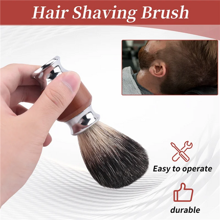 1Pcs Pure Badger Hair Beard Brush Men's