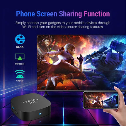 Boîtier de télévision intelligente Android 16 8K WiFi 6 – 8 Go de RAM + 128 Go