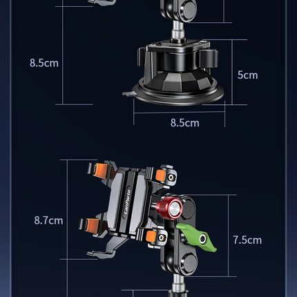 DIBELLAY LanParte – Support Téléphone Voiture 360° à Ventouse Métallique
