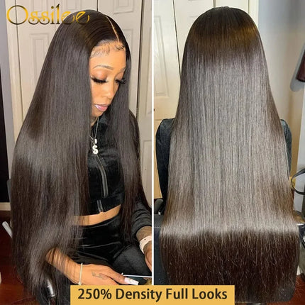 Lace Front 13x4/13x6 – Perruque transparente, preplucked