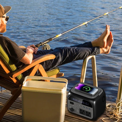 CTOLITY 500W Portable Power Station with AC Output & Solar Charging