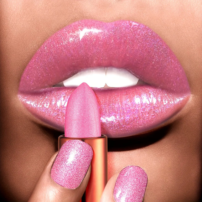Smoky Rose Lipstick – Glossy Velvet Texture, Waterproof & Long-Lasting