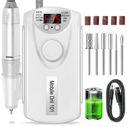 Rechargeable Professional Nail Drill Machine – 35,000/45,000 RPM