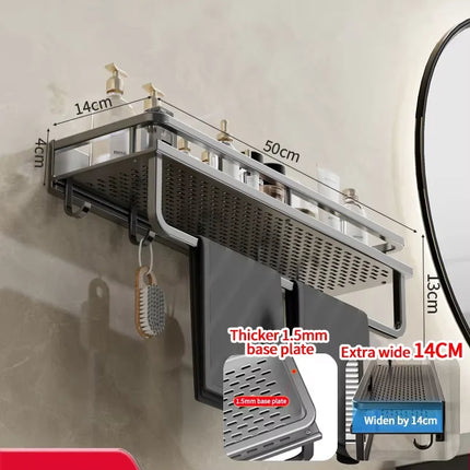 Aluminum Bathroom Wall Rack