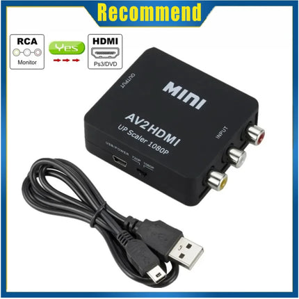 RCA to HDMI Converter – 1080P AV to HDMI Adapter with USB