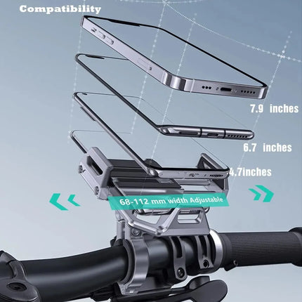 DIBELLAY – Support Téléphone Vélo/Moto 360° en Aluminium (4.5-7")