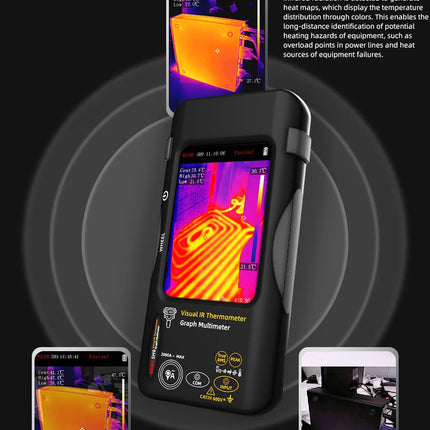 DIBELLAY BSIDE SH9/SH7 Thermal Imager & Multimeter 2-in-1 (320×320, 20000 Counts) – Auto & Heating