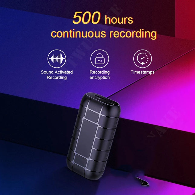 Mini voice activated recorder 500 hours digital recording