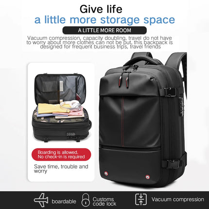 3Pcs Travel Vacuum Compression Backpack 17 inch Laptop