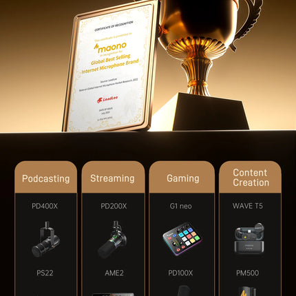 DIBELLAY MaonoCaster AME2 Gen2 Audio Mixer – Dual XLR Inputs, Podcast & Guitar Ready