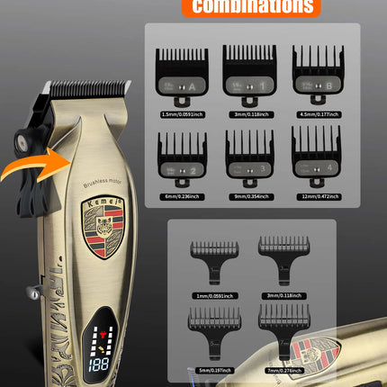 Hair Clippers Set Cordless USB Rechargeable Electric
