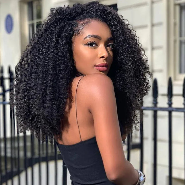Kinky Curly Flip Over Wig – Human Hair, Glueless 3-in-1