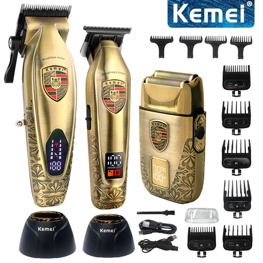 Hair Clippers Set Cordless USB Rechargeable Electric Barber