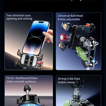 DIBELLAY LanParte – Support Téléphone Voiture 360° à Ventouse Métallique