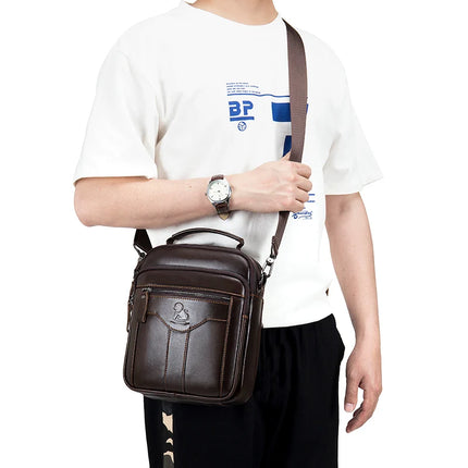 Men's crossbody bag, fashionable leather bag