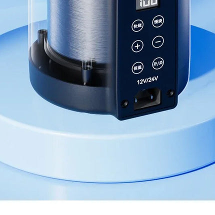 DIBELLAY – Chauffe-Tasse Électrique Voiture 12V/24V en Inox avec Affichage Digital