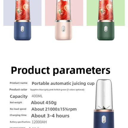 Mini Portable Juicer – USB Rechargeable Fruit Blender
