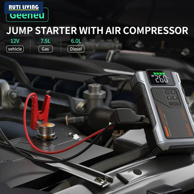 3000A Car Jump Starter with Air Compressor