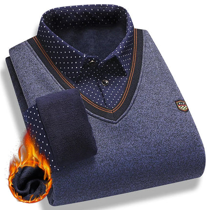 DIBELLAY Men’s Plush Two-Piece Pullover – Autumn/Winter