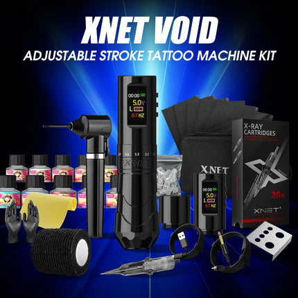 Kit XNET Void – Machine à tatouer sans fil avec encreur & écran OLED