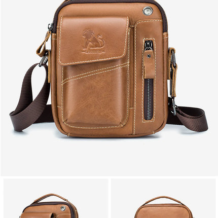 Men's Small Cowhide Single-shoulder Bag genuine leather fashion