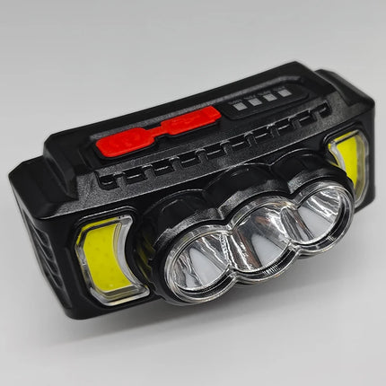 USB Rechargeable LED Headlamp with SOS & Red Safety Light