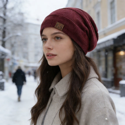 Unisex Long Fleece-Lined Beanie